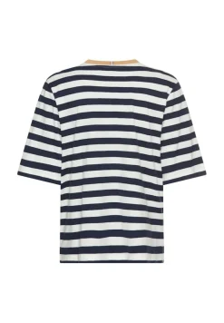 Camel Active Shirts*T-Shirt mit Streifenmuster ink blue