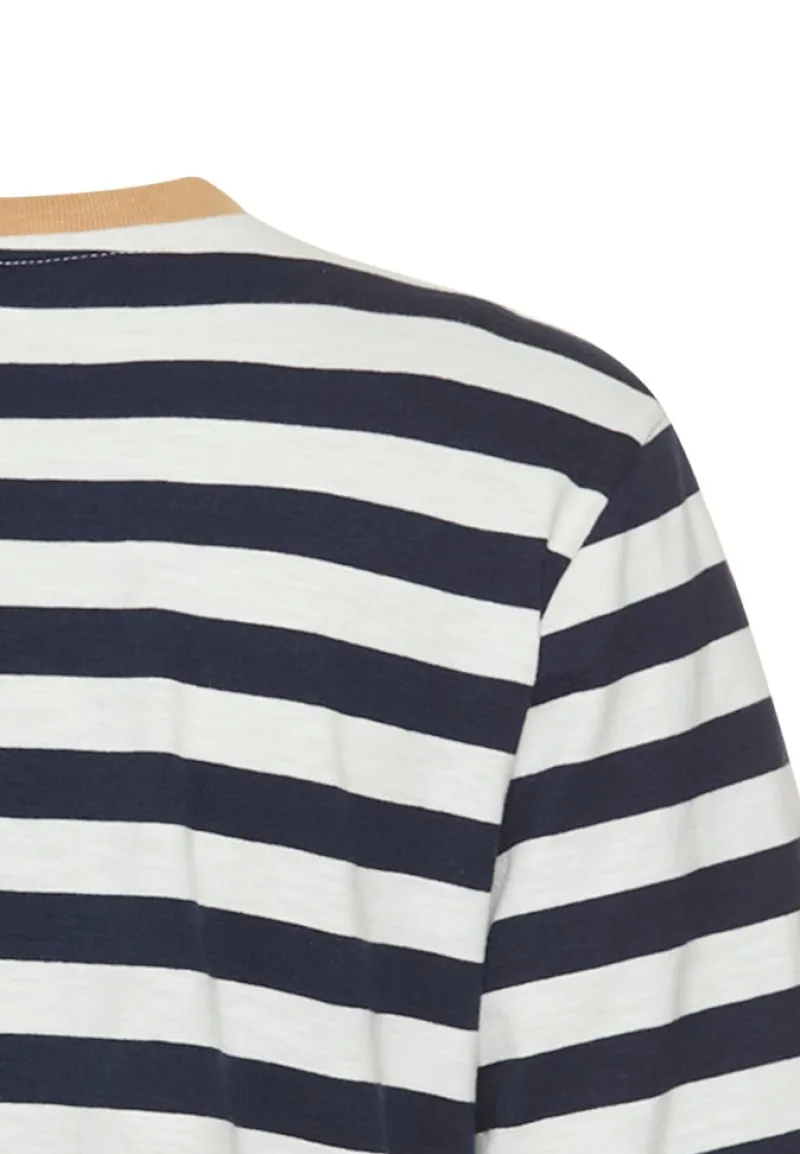 Camel Active Shirts*T-Shirt mit Streifenmuster ink blue