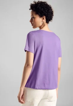Street One Shirts*T-Shirt mit Wording bellflower lilac