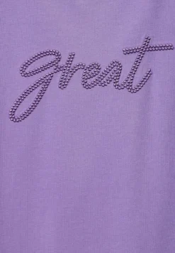 Street One Shirts*T-Shirt mit Wording bellflower lilac