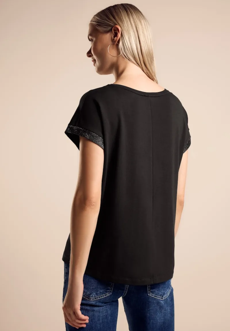 Street One Shirts*T-Shirt mit Wording Black