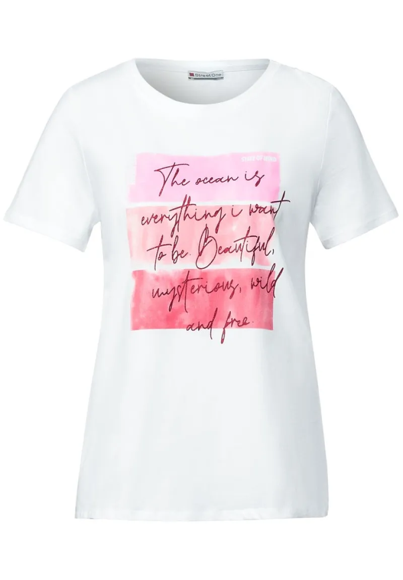 Street One Shirts*T-Shirt mit Wording Print white