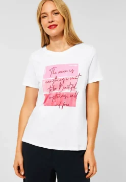 Street One Shirts*T-Shirt mit Wording Print white