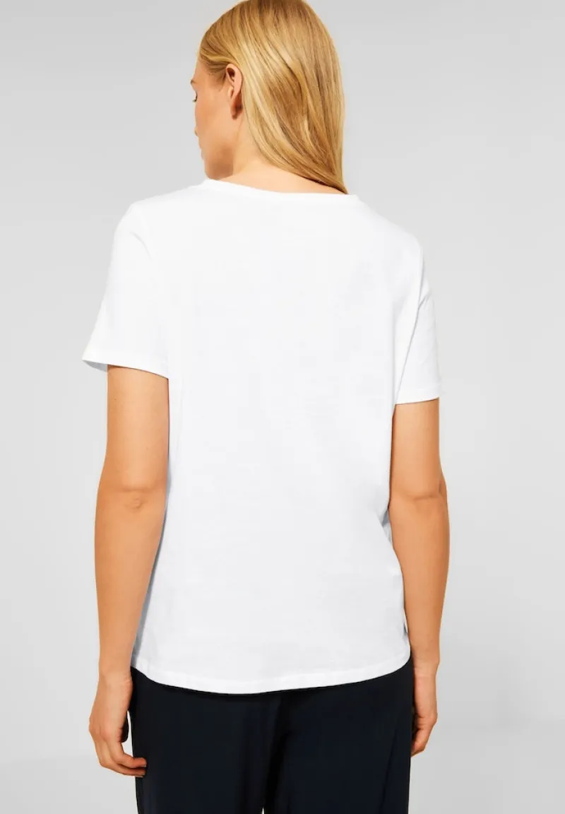Street One Shirts*T-Shirt mit Wording Print white