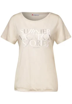 Street One Shirts*T-Shirt mit Wording smooth sand beige
