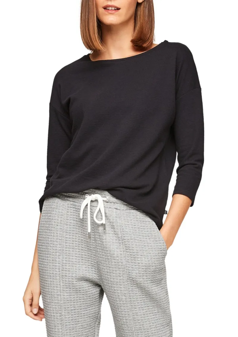 QS Shirts*T-Shirt Schwarz