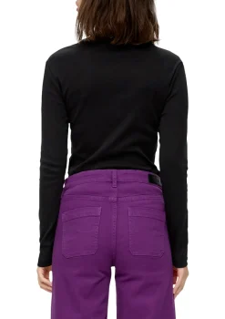 QS Shirts*T-Shirt Schwarz