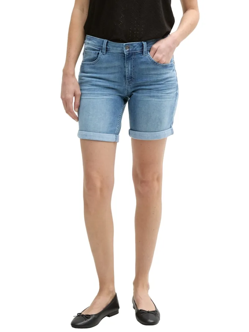 Tom Tailor Shorts*TTALEXA SLIM BERMUDA Jeans Shorts light stone wash denim