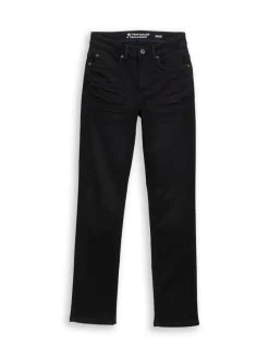Tom Tailor Jeans*TTELVA STRAIGHT High Waist Jeans Black Denim