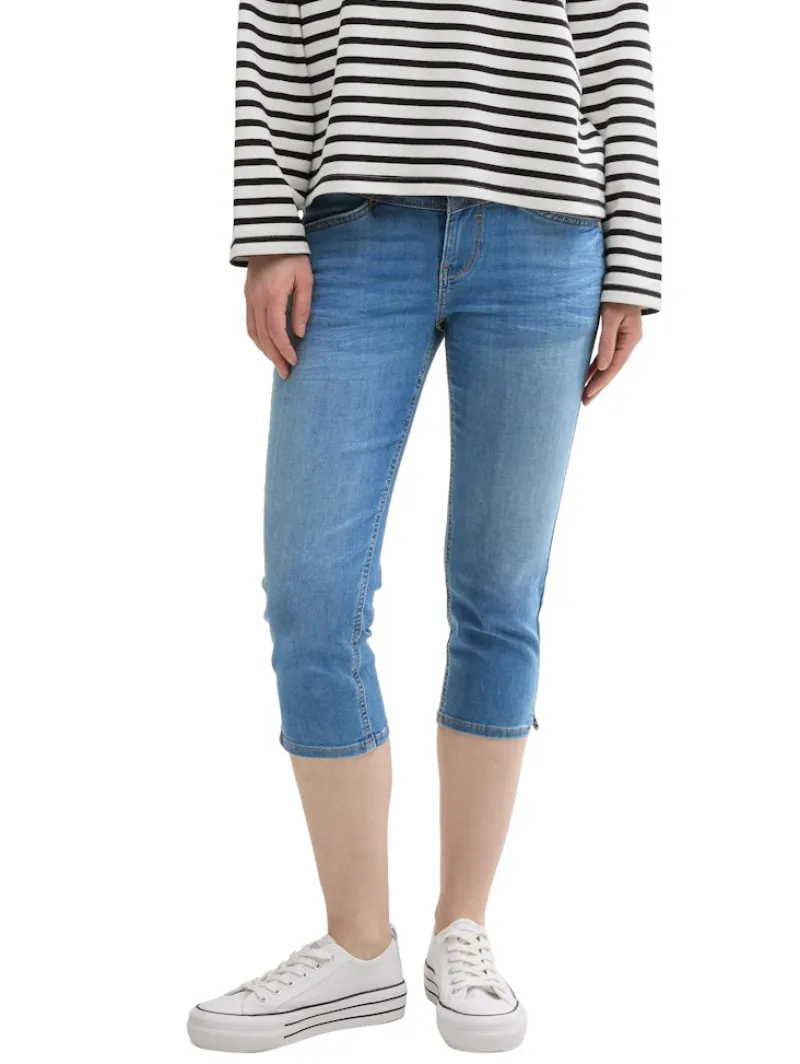 Tom Tailor Shorts*TTKATE SLIM CAPRI Jeans light stone wash denim