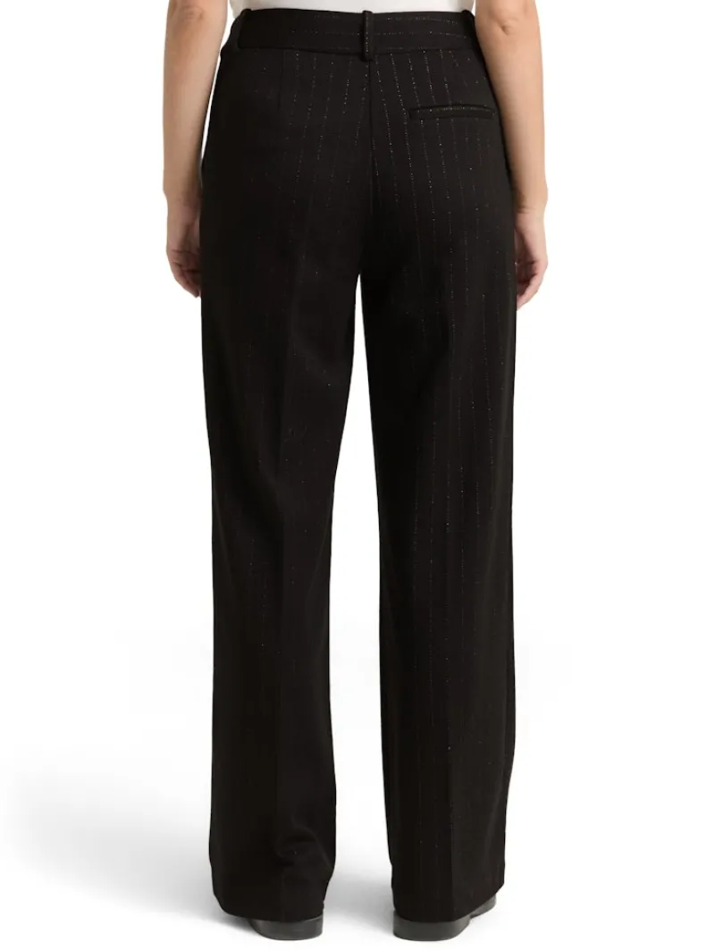 Tom Tailor Hosen*TTLEA WIDE Hose mit Glitzer-Effekt pinstripe with lurex