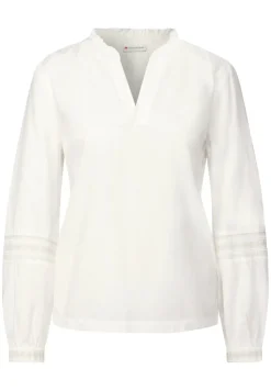Street One Blusen*Tunika mit Stickdetail off white