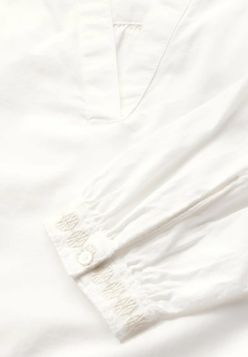 Street One Blusen*Tunika mit Stickdetail off white