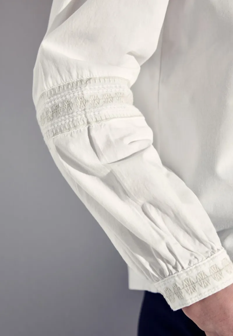 Street One Blusen*Tunika mit Stickdetail off white