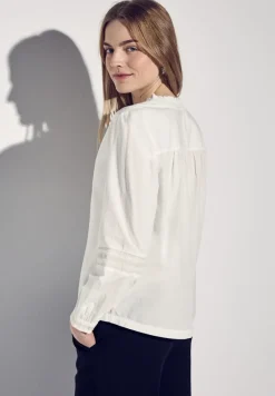 Street One Blusen*Tunika mit Stickdetail off white