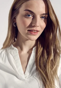 Street One Blusen*Tunika mit Stickdetail off white