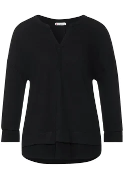 Street One Shirts*Tunikashirt im Materialmix Black