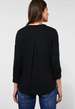 Street One Shirts*Tunikashirt im Materialmix Black