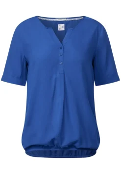 Cecil Blusen*Tunikashirt in Unifarbe blue sea