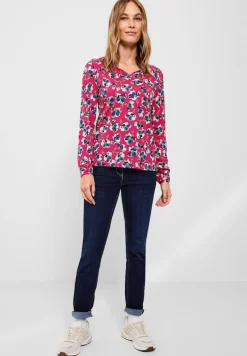 Cecil Shirts*Tunikashirt mit Blumenmuster fresh pink