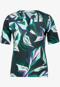 Cecil Shirts*Tunika-Shirt mit Print fir green