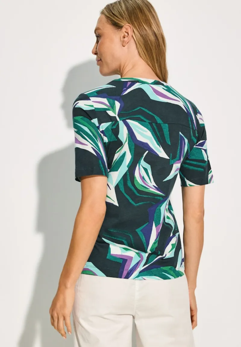 Cecil Shirts*Tunika-Shirt mit Print fir green
