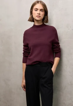 STREET ONE STUDIO Pullover & Sweatshirts*Turtleneck Pullover dark plum red