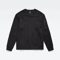 G-star Raw Pullover & Sweatshirts*Tweeter zip pkt relaxed r t ls dk black