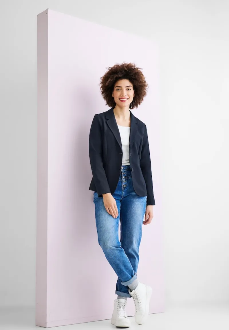 Street One Jacken*Twill Blazer in Unifarbe deep blue