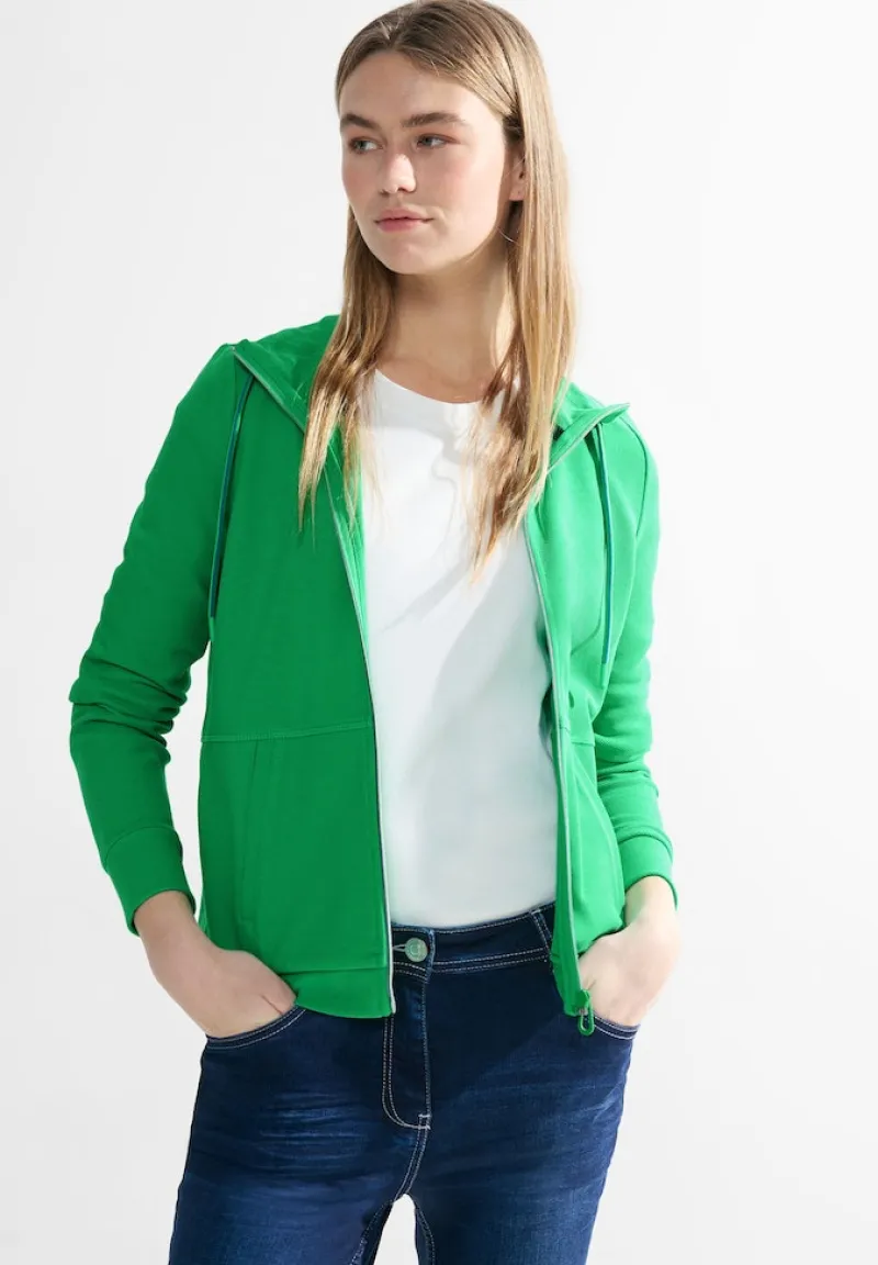 Cecil Pullover & Sweatshirts*Twill Sweatjacke Celery Green