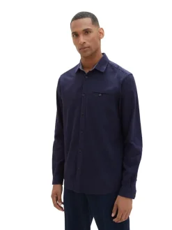 Tom Tailor Hemden*Twill-Hemd mit Struktur sky captain blue