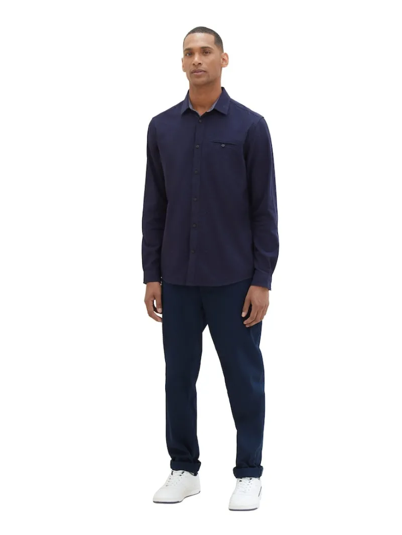 Tom Tailor Hemden*Twill-Hemd mit Struktur sky captain blue