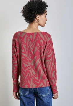 Street One Pullover & Sweatshirts*Two-Tone Jaquard Shirt sugar coral