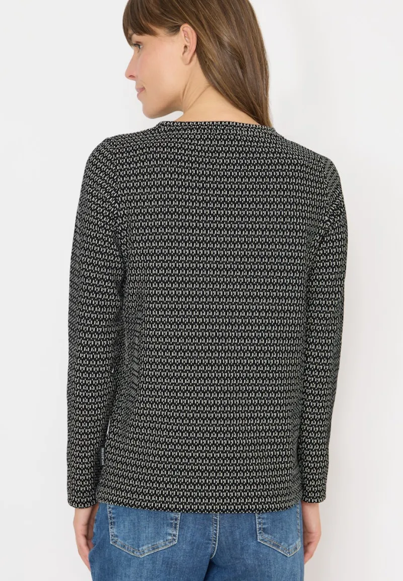 Cecil Shirts*Two-Tone Strukturshirt Black