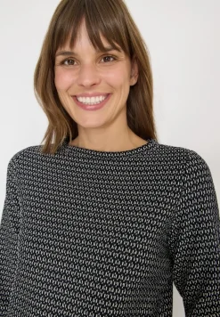 Cecil Shirts*Two-Tone Strukturshirt Black