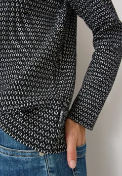 Cecil Shirts*Two-Tone Strukturshirt Black