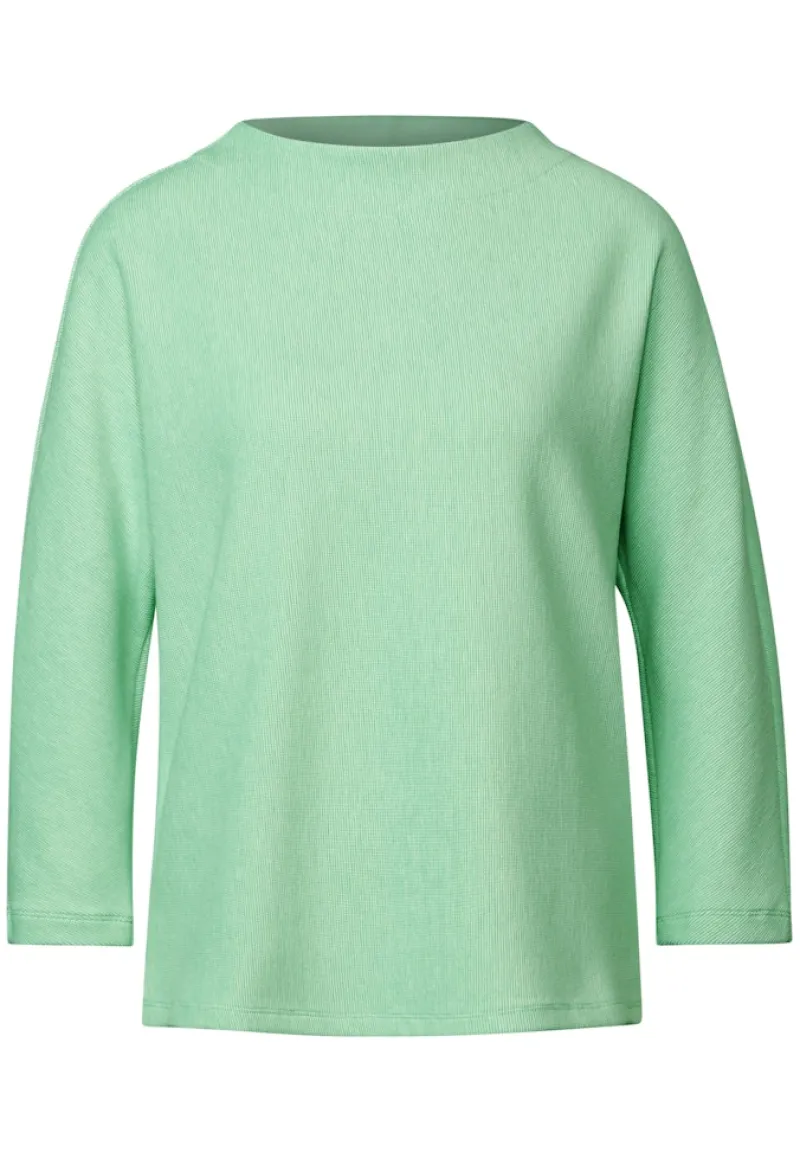 Street One Pullover & Sweatshirts*Two-Tone Strukturshirt tendril green