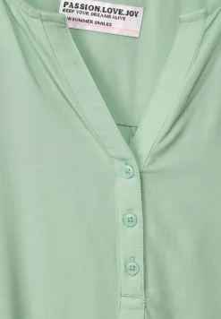 Cecil Blusen*Unifarbene Basic Bluse fresh salvia green