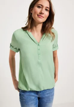 Cecil Blusen*Unifarbene Basic Bluse fresh salvia green