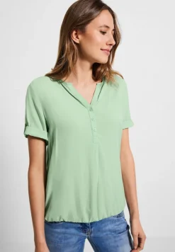 Cecil Blusen*Unifarbene Basic Bluse fresh salvia green