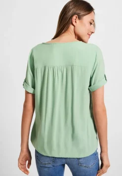Cecil Blusen*Unifarbene Basic Bluse fresh salvia green