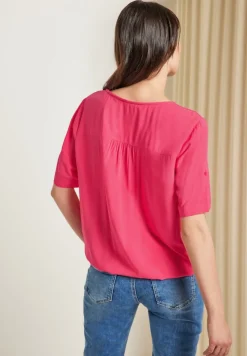 Cecil Blusen*Unifarbene Basic Bluse strawberry red