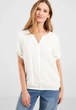 Cecil Blusen*Unifarbene Basic Bluse vanilla white