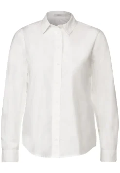 Cecil Blusen*Unifarbene Baumwollbluse vanilla white