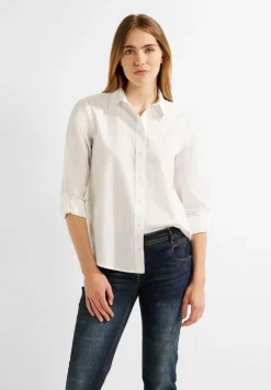 Cecil Blusen*Unifarbene Baumwollbluse vanilla white