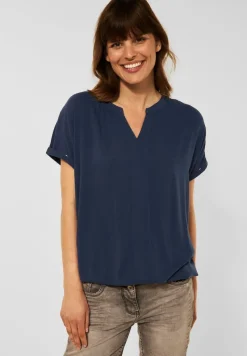 Cecil Blusen*Unifarbene Bluse River Blue