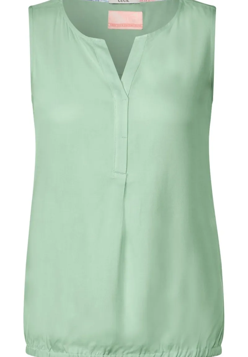 Cecil Blusen*Unifarbenes Blusentop fresh salvia green