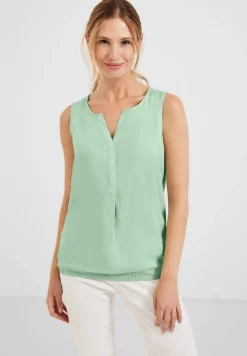 Cecil Blusen*Unifarbenes Blusentop fresh salvia green