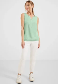 Cecil Blusen*Unifarbenes Blusentop fresh salvia green