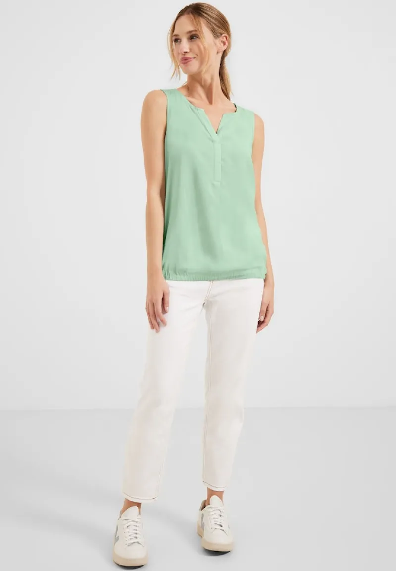 Cecil Blusen*Unifarbenes Blusentop fresh salvia green